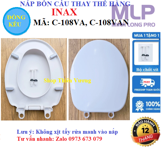Nắp Đóng Kêu Inax C-108,C-117 Là Nắp Thay Thế C-108VA,C-108VAN,C-117VA,C-117VAN 