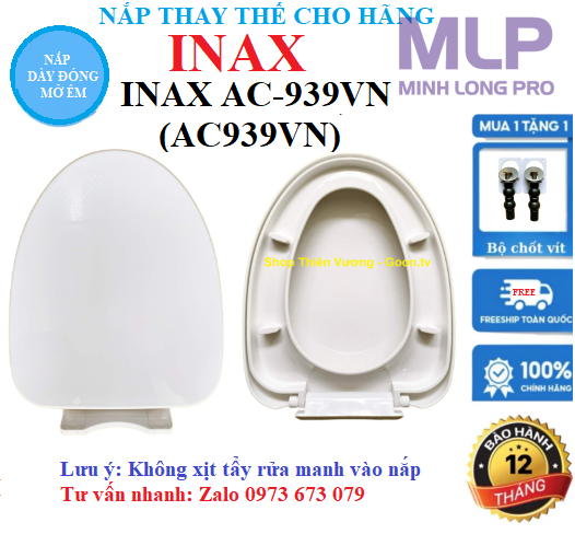 Nắp INAX AC-939VN (AC939VN) Là Nắp Thay Thế Đóng Êm