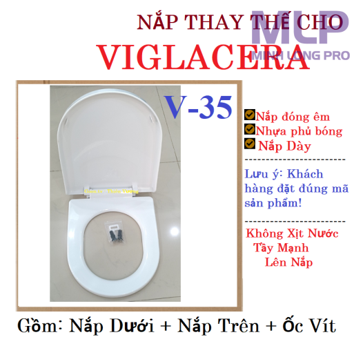 Nắp Viglacera V35-V41-V119 Chữ U