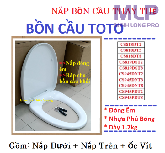 Nắp Bồn Cầu TOTO FREE SHIP