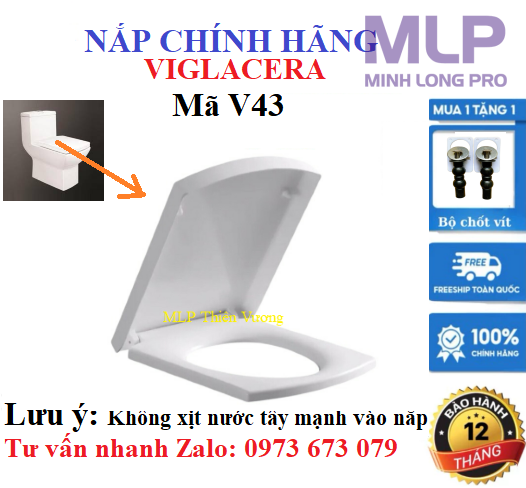 Nắp Viglacera V43 Chính Hãng